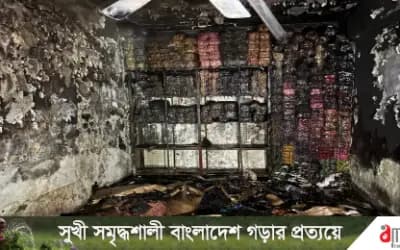 শাহজাদপুরে সুতার দোকানে ভয়াবহ আগুন, ৭০ লাখ টাকার ক্ষতি দগ্ধ ১