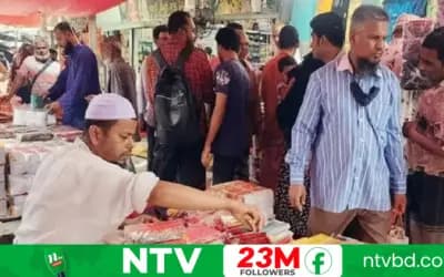 ঈদের আগে জমজমাট শাহজাদপুর কাপড়ের হাট