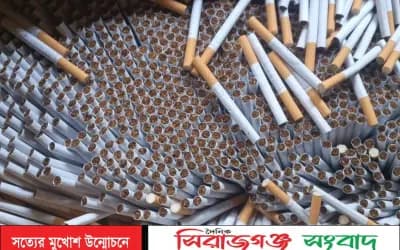 দৌলতপুরে গরুর ফার্মে নকল সিগারেট কারখানা,সাড়ে ২৫ লাখ শলাকা জব্দ