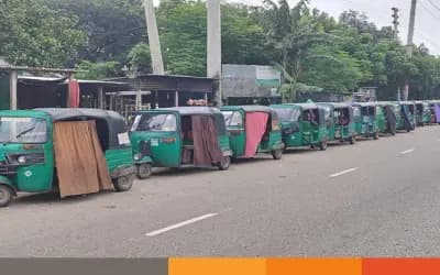 সিরাজগঞ্জে সিএনজি গ্যাস পাম্পে ঘন্টার পর ঘন্টা অপেক্ষা, মিলছে না গ্যাস