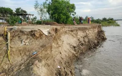 যমুনার ভাঙনে নিঃস্ব চরবাসী, অস্থায়ী প্রতিরোধে মিলছে না সমাধান