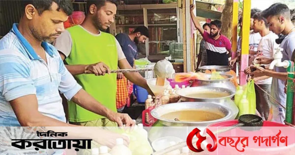 গরমে সিরাজগঞ্জে ঘোলের চাহিদা বেড়েছে