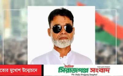 সিরাজগঞ্জে মানববন্ধনে ‘জয় বাংলা’স্লোগান বিতর্কে বিএনপি নেতাকে শোকজ