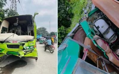 সিরাজগঞ্জে তিন গাড়ির সংঘর্ষে প্রাণ গেল চালকের, আহত ১০