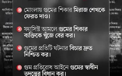 আন্তর্জাতিক গুম প্রতিরোধ দিবসে পাঁচ দফা দাবি এনসিপির
