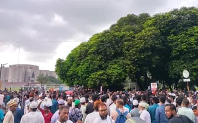 সংসদ ভবনের সামনে জামায়াত-জোটের অবস্থান