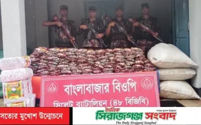 সিলেটে প্রায় ২ কোটি টাকার চোরাই পণ্য জব্দ