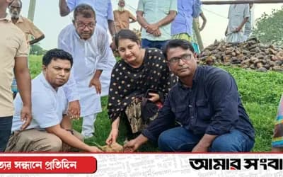 শাহজাদপুরে যমুনার বাঁধে তালবীজ বপন কর্মসূচির উদ্বোধন