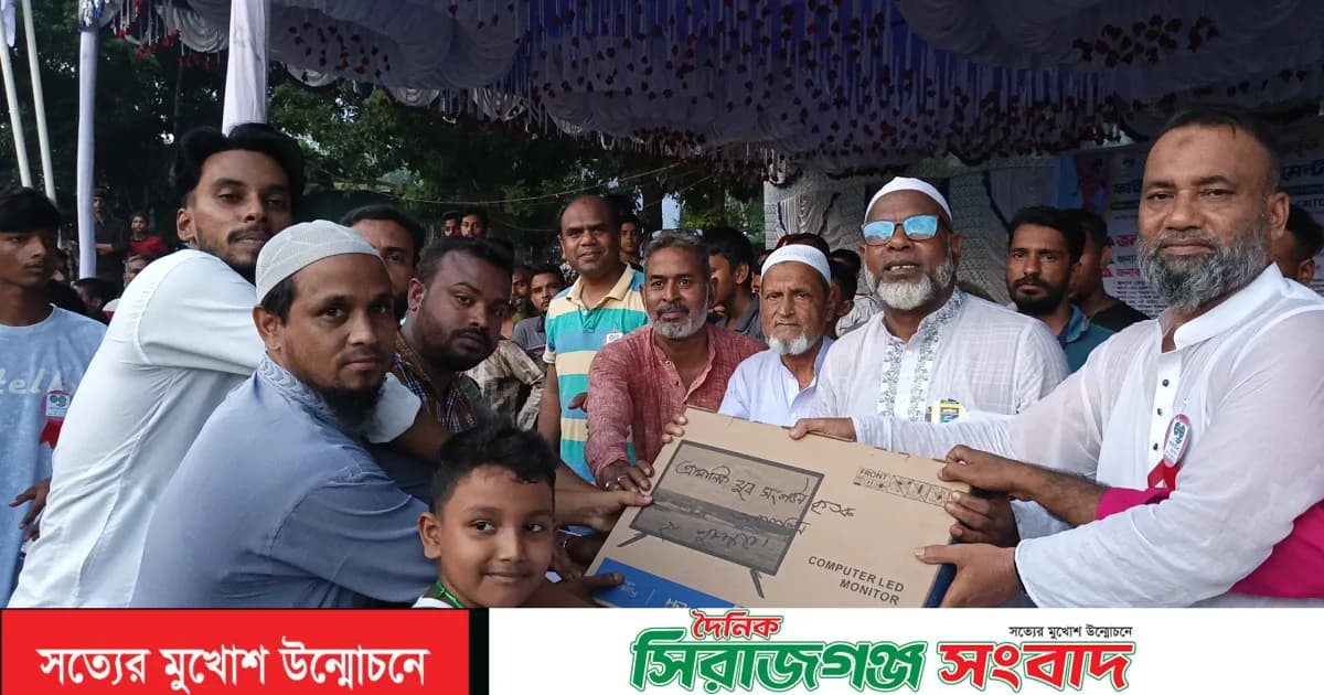 বেলকুচিতে প্রামাণিক যুব সংগঠনের ফাইনাল ফুটবল টুর্নামেন্ট অনুষ্ঠিত