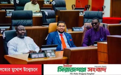গাম্বিয়ার পার্লামেন্টের ভারপ্রাপ্ত স্পীকারের সাথে ব‍্যারিস্টার নাজির আহমদ এর সৌজন্য সাক্ষাৎ ও মতবিনিময়