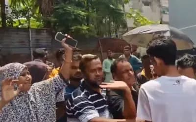 জমির বিরোধ তদন্তের সময় ভিডিও করায় যুবককে বিএনপির সাবেক নেতার থাপ্পড়