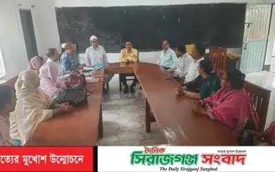 গৌরী আরবান উচ্চ বালিকা বিদ্যালয়ে অভিভাবক ও শিক্ষকদের সঙ্গে সভাপতি শাহাদাত হুসেইন মতবিনিময়