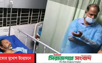 অসুস্থ সাইদুর রহমান বাচ্চুকে হাসপাতালে দেখতে গেলেন কেন্দ্রীয় স্বেচ্ছাসেবক দলের নেতা নাজমুল হাসান