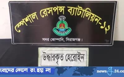 উল্লাপাড়ায় ৬৬ গ্রাম হেরোইনসহ যুবক গ্রেপ্তার