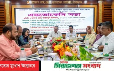 সিরাজগঞ্জে ভোজ্যতেলের অনিরাপদ ড্রাম ব্যবহারে স্বাস্থ্যঝুঁকি নিয়ে সভা অনুষ্ঠিত