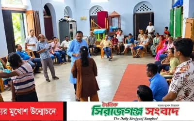 মহালয়া উপলক্ষে কালীবাড়ী গোবিন্দ বাড়ী ও ধর্মসভা মন্দিরে ‘মহিষাসুর বধদিনী’প্রস্তুতি মহড়া উদ্বোধন