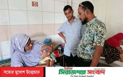 সড়ক দুর্ঘটনায় আহত নাঈমের সন্তানকে হাসপাতালে দেখতে গেলেন যুবদল নেতা রাকিব