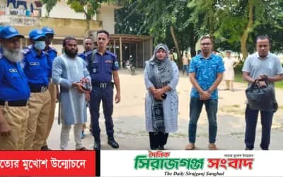 কাজিপুরে মদ নিয়ে থানায় গিয়ে আটক যুবক,৭ দিনের কারাদণ্ড