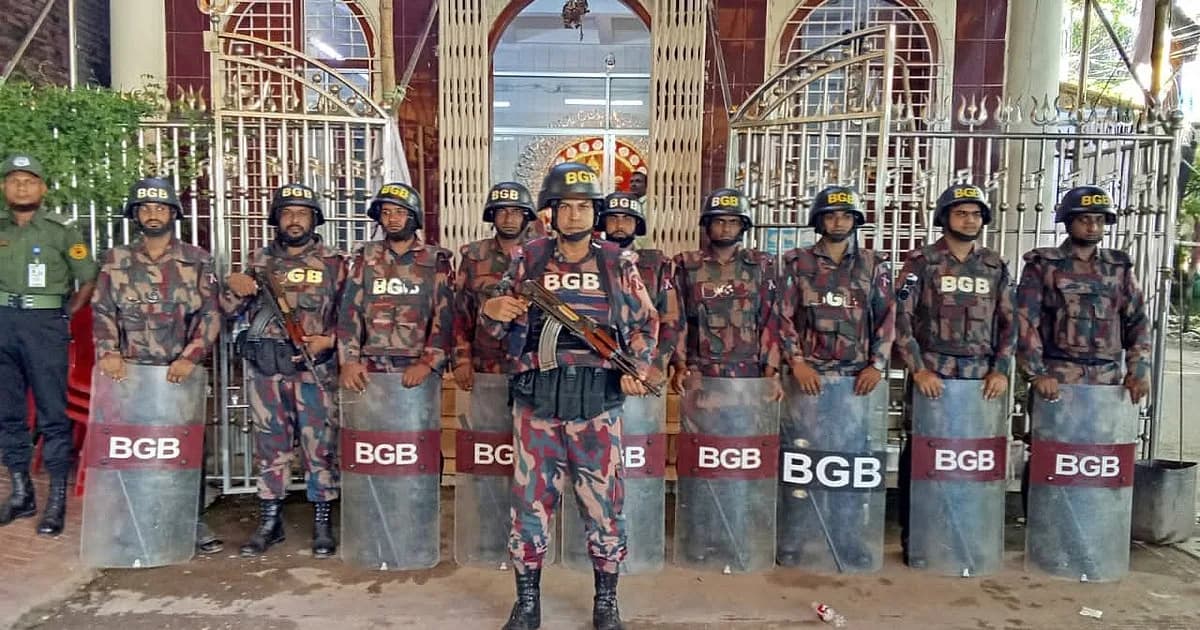 দুর্গাপূজা উপলক্ষে নিরাপত্তায় থাকবেন প্রায় ১০ হাজার বিজিবি সদস্য
