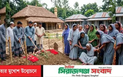 সলঙ্গায় ছেলের লাশ দাফন শেষ না হতেই মায়ের মৃত্যু