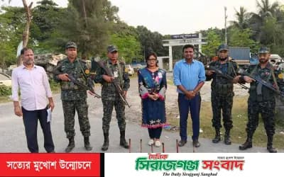 সিরাজগঞ্জে শব্দদূষণবিরোধী অভিযান, তিন বাসচালককে জরিমানা