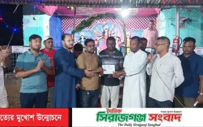 তানোরে ৫৮টি মন্ডপে সুলতানুল ইসলাম তারেকের আর্থিক অনুদান প্রদান