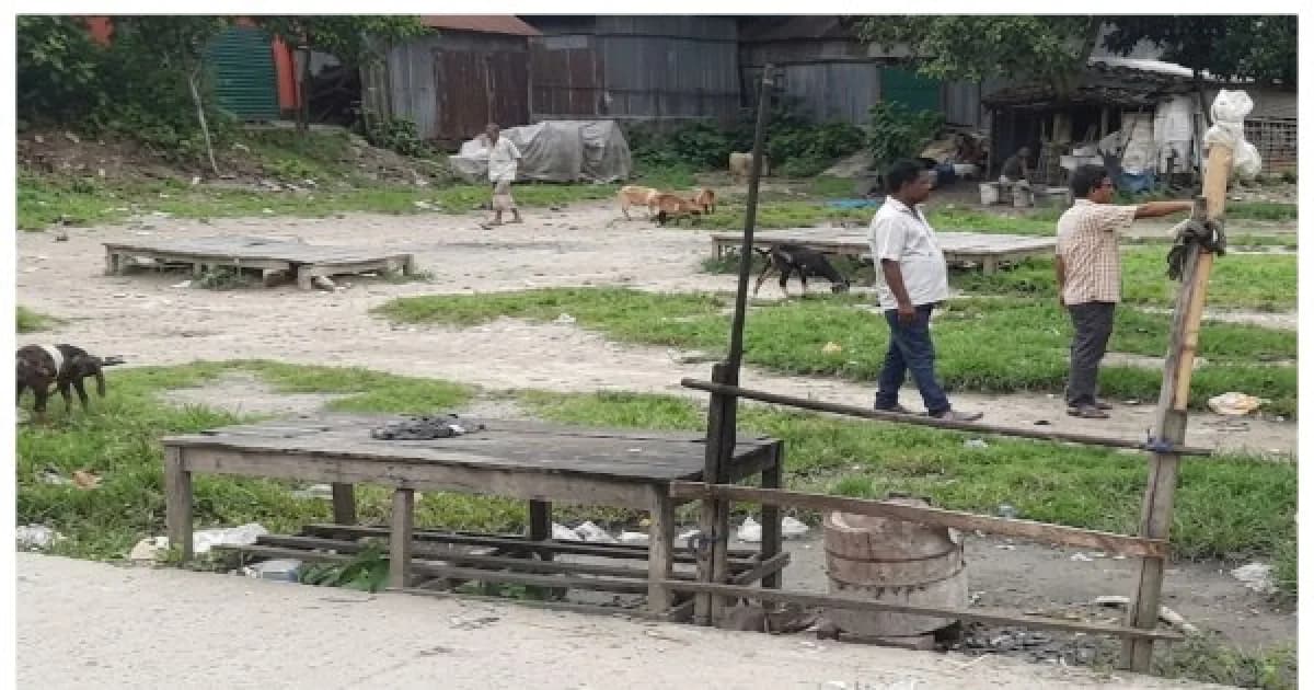 শাহজাদপুরে ৭০ স্কুলে খেলার মাঠ নেই, এক মাঠে বসে হাট