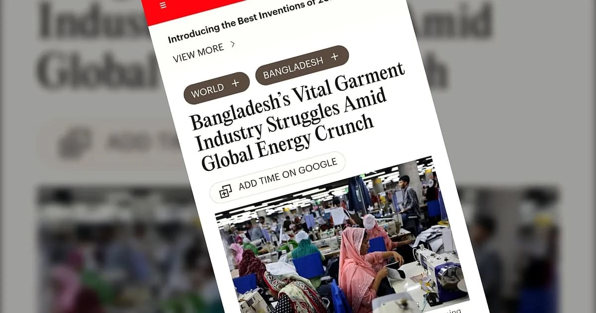 বৈশ্বিক জ্বালানিসংকটে চাপে পড়েছে বাংলাদেশের পোশাকশিল্প