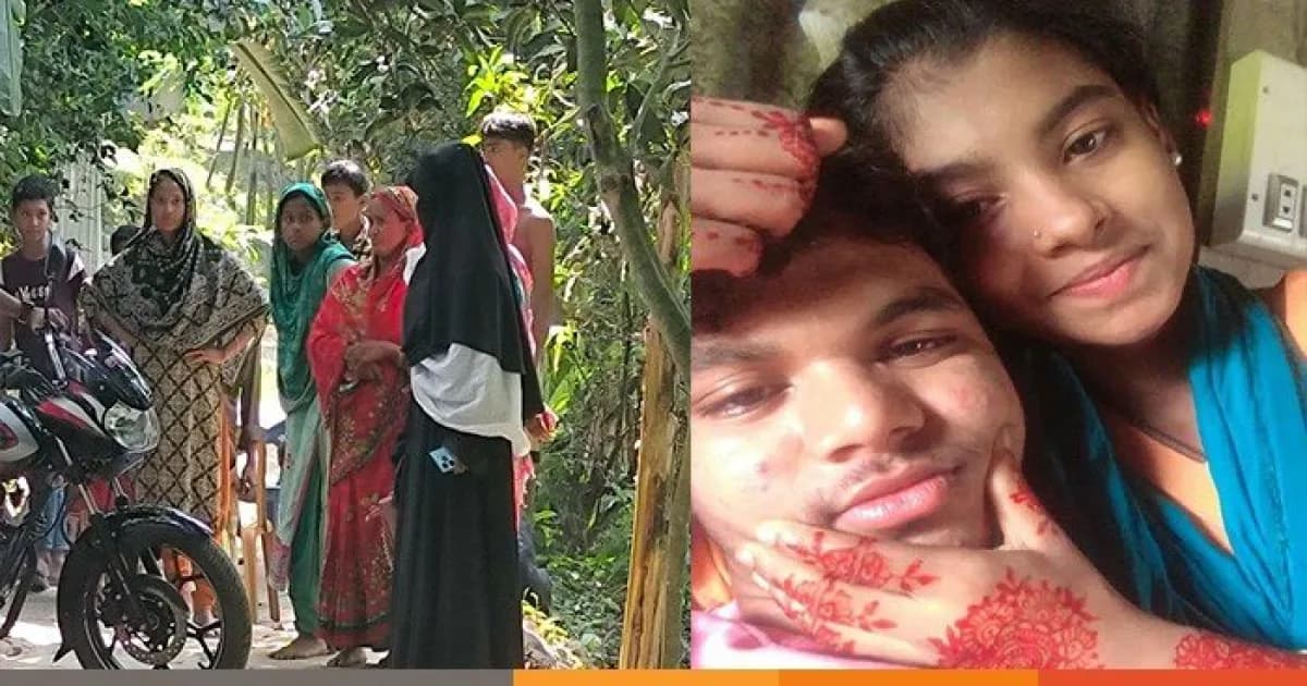 সিরাজগঞ্জে বিয়ের দাবিতে প্রেমিকের বাড়ির সামনে তরুণীর অনশন