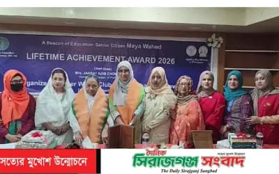মায়া ওয়াহেদকে আজীবন সম্মাননা দিল ইনার হুইল ক্লাব