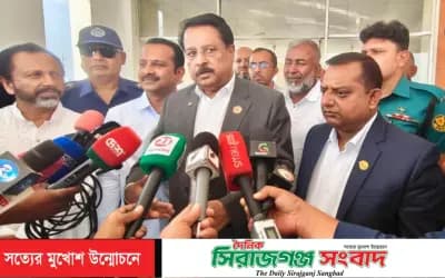 সিরাজগঞ্জে বিসিক শিল্পপার্ক পরিদর্শন ও শহীদ শামসুদ্দিন  গেটের ভিক্তি স্থাপন করলেন প্রধানমন্ত্রীর মুখ্য সচিব