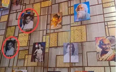 পশ্চিমবঙ্গে পূজামণ্ডপে ভারতের বিশিষ্ট ব্যক্তিদের সঙ্গে মহাত্মা গান্ধীর হত্যাকারীর ছবি, চলছে বিতর্ক