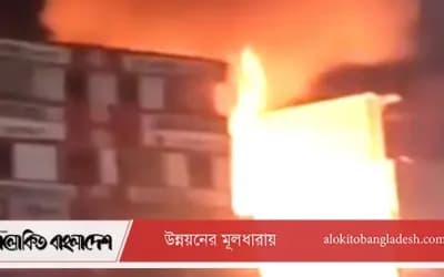 সিরাজগঞ্জে আগুনে পুড়ল ৮ দোকান, ক্ষতি অর্ধকোটি টাকা