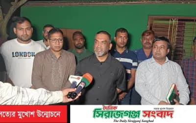 আকরাম হত্যা মামলার ঘটনাস্থল পরিদর্শন করলেন সিরাজগঞ্জ জেলা পুলিশ সুপার