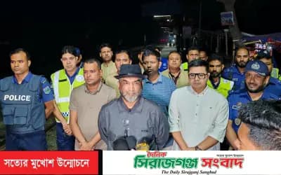 জামতৈল রেলওয়ে স্টেশন এলাকার নিরাপত্তা পরিদর্শনে পুলিশ সুপার