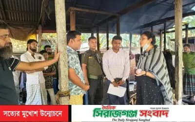 বেলকুচিতে অবৈধ ৪ কারখানাকে আড়াই লাখ টাকা জরিমানা