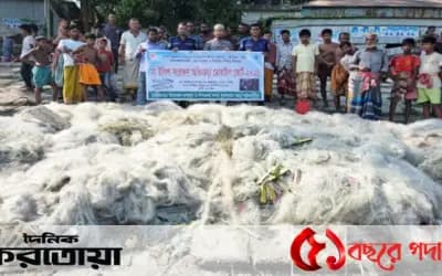 সিরাজগঞ্জের শাহজাদপুরে ১৫ লাখ টাকার কারেন্ট জাল পুড়িয়ে ধ্বংস