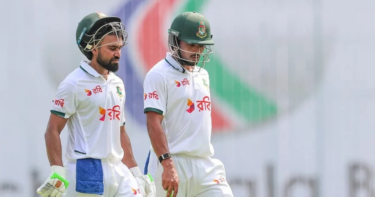 বাংলাদেশের রান ১০০ ছাড়াল, সাদমানের ফিফটি