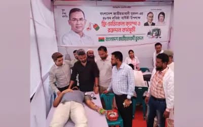 ৫০০ মানুষকে বিনামূল্যে স্বাস্থ্যসেবা দিলো যুবদল  