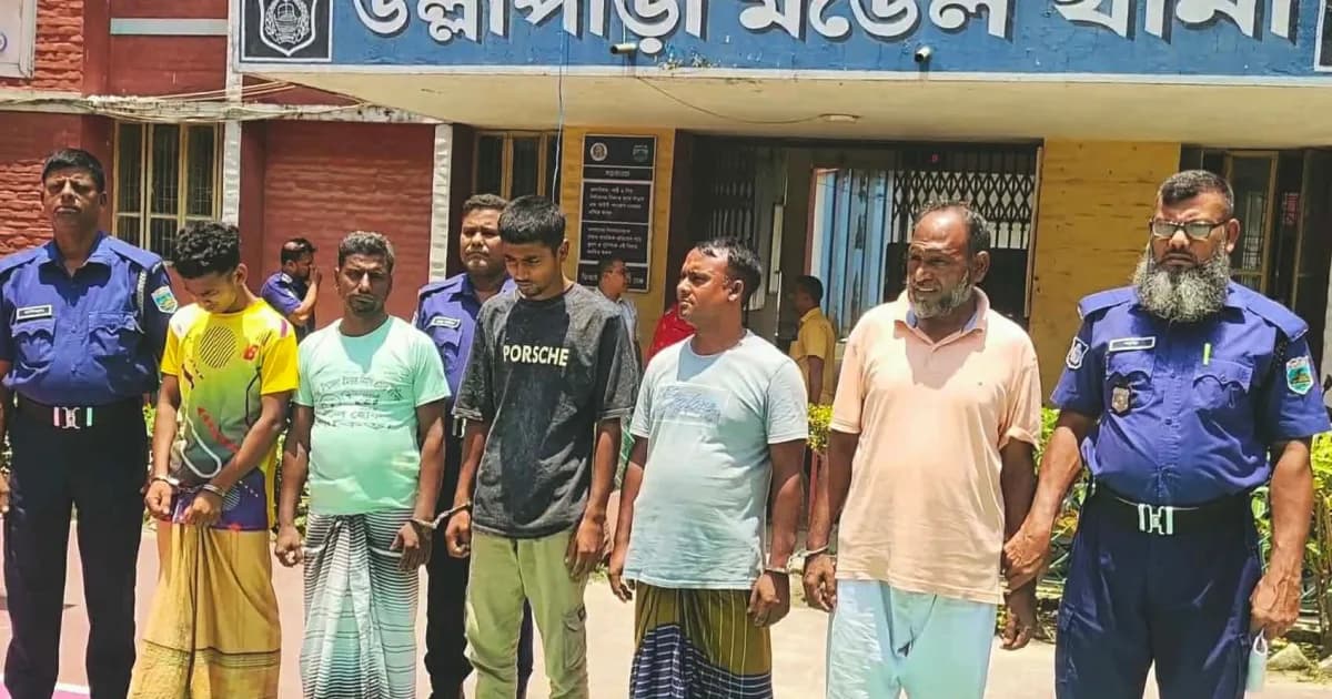 উল্লাপাড়ায় চাঁদাবাজির মামলায় বিএনপির সাবেক সদস্য সচিবসহ ৬ নেতাকর্মী গ্রেফতার