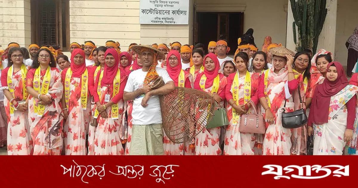 শাহজাদপুরে বর্ণাঢ্য আয়োজনে স্বজনদের পহেলা বৈশাখ উদযাপন
