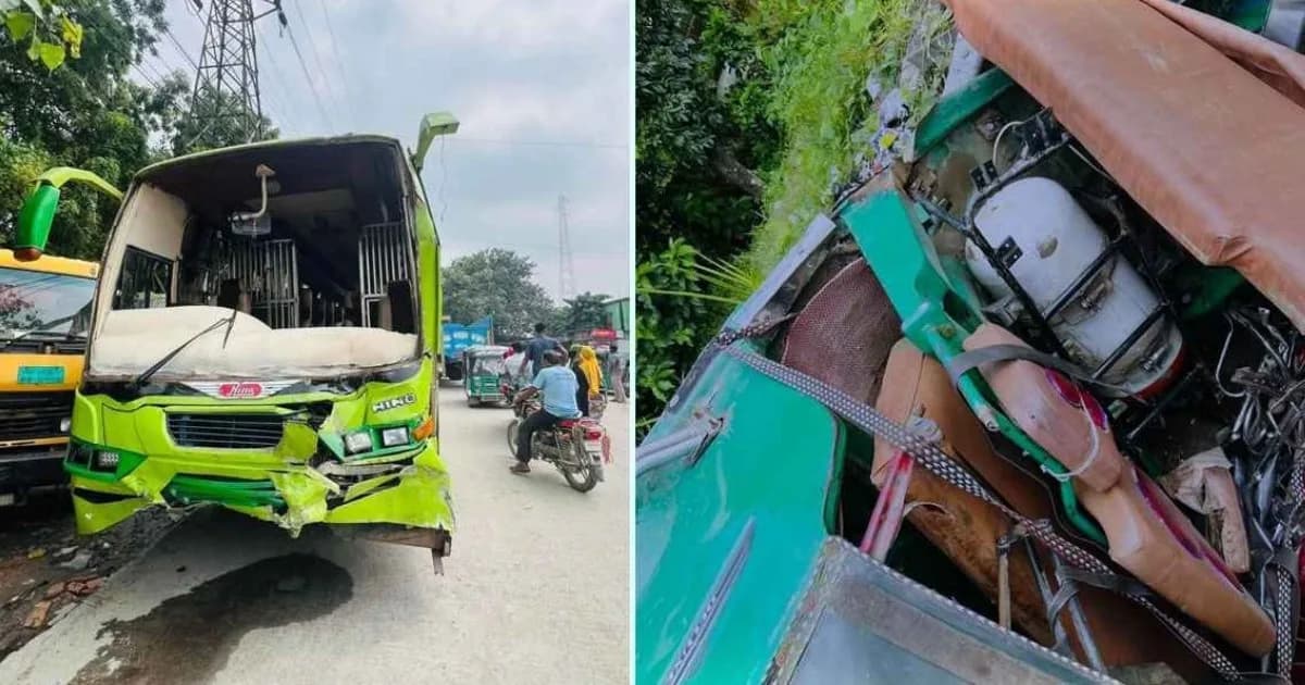 সিরাজগঞ্জে তিন গাড়ির সংঘর্ষে প্রাণ গেল চালকের, আহত ১০