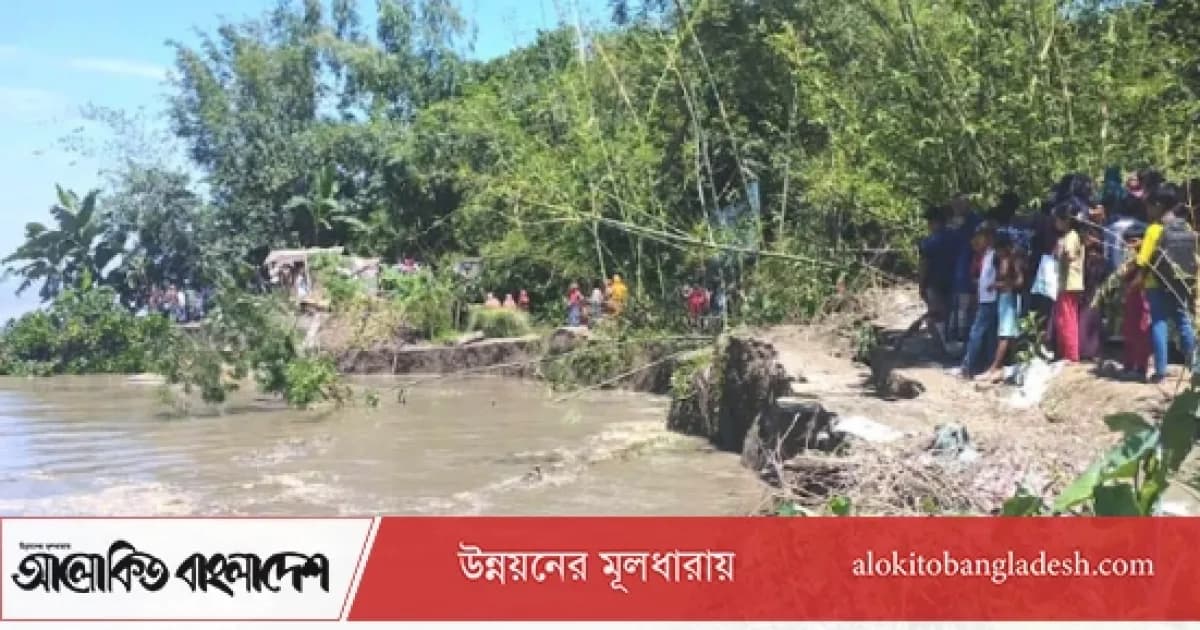 যমুনার ভাঙনে অস্তিত্ব সংকটে চরাঞ্চল, হুমকিতে স্কুল