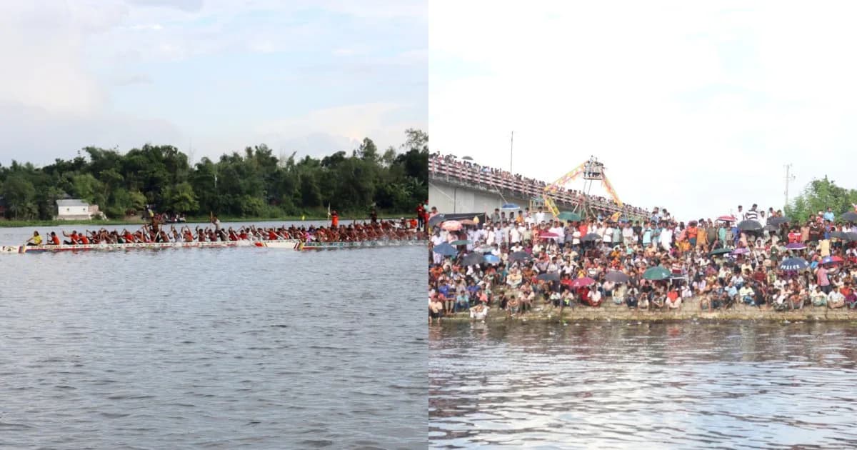 নৌকা বাইচের উদ্বোধন করলেন জামায়াতের এমপি, দর্শনার্থীদের ঢল