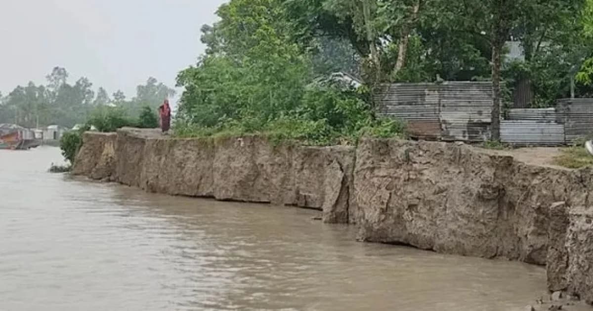 সিরাজগঞ্জে যমুনার ভাঙন, তিন মাসে বিলীন শত শত বাড়িঘর