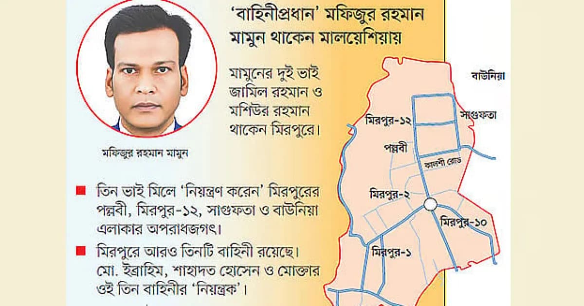 মিরপুরে ‘মামুন বাহিনী’র প্রধান মামুন বিএনপি থেকে বহিষ্কার