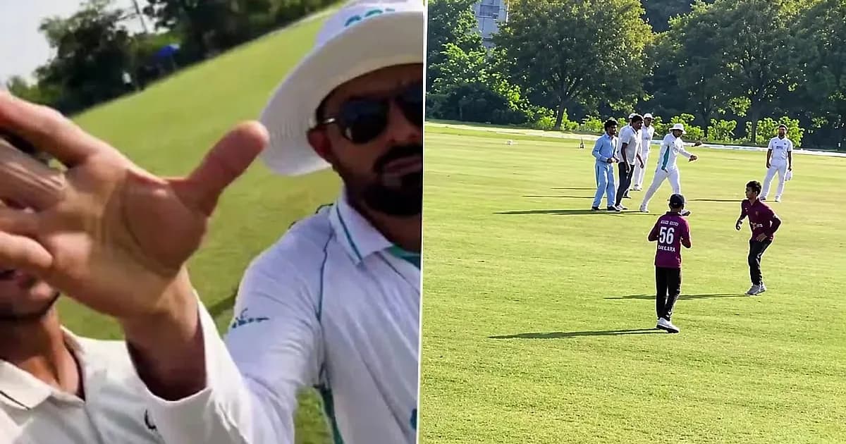 ভক্ত মাঠে ঢুকতেই বাবরের ধাক্কা, ছুড়ে ফেললেন আরেক ভক্তের ফোন