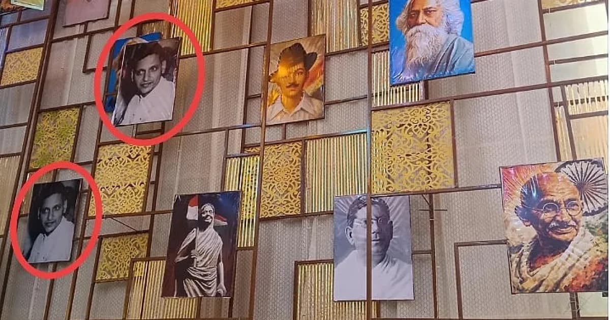 পশ্চিমবঙ্গে পূজামণ্ডপে ভারতের বিশিষ্ট ব্যক্তিদের সঙ্গে মহাত্মা গান্ধীর হত্যাকারীর ছবি, চলছে বিতর্ক